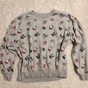 Hello Kitty Pattern Gray Women's Sweatshirt